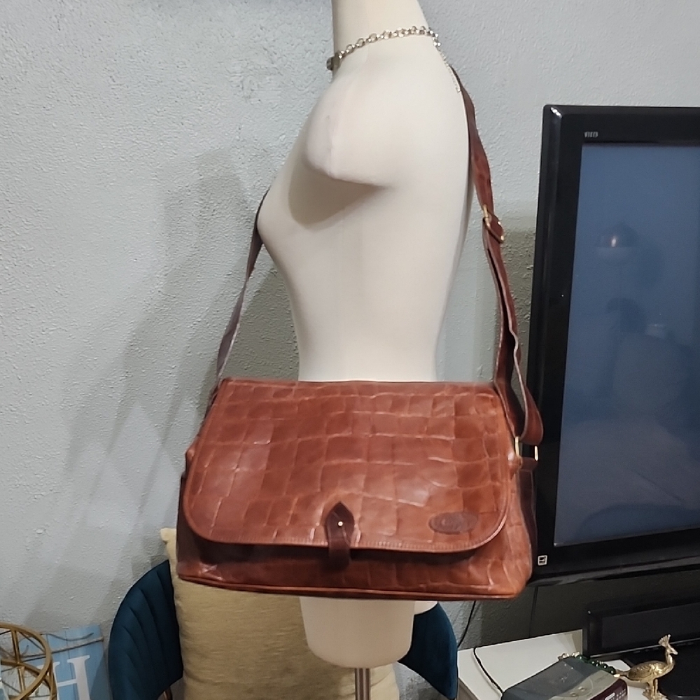Mulberry Brown Leather Shoulder Bag Vintage Rare Luxury Made In England Xl